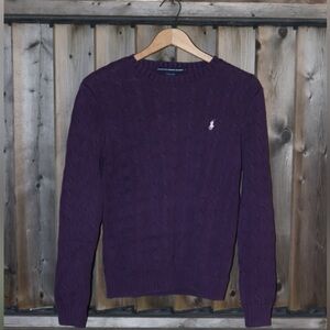 ❗️Vintage Polo Purple Cable Knit Sweater❗️